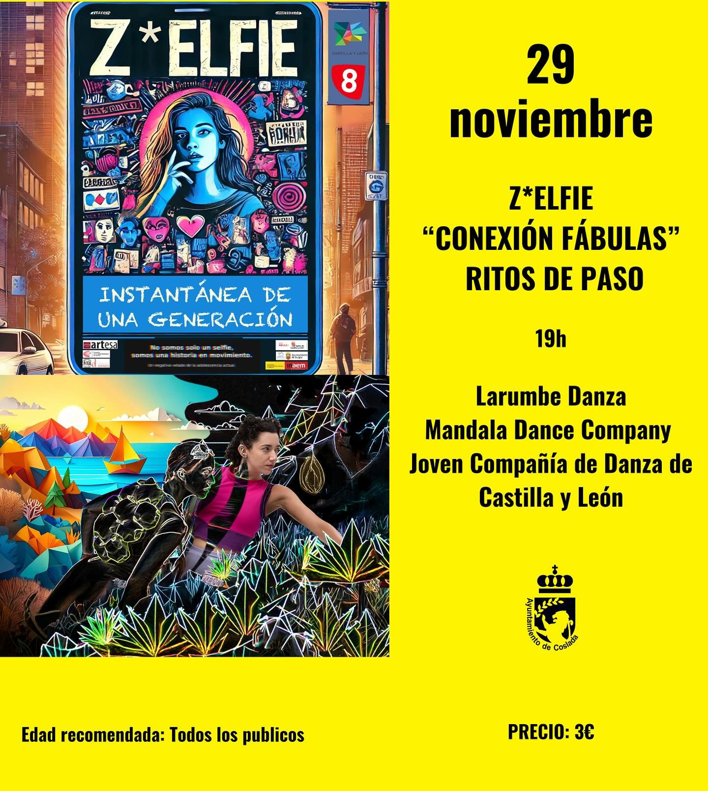 Larumbe Danza lleva mañana al Teatro Municipal de Coslada el espectáculo multimedia Conexión Fábulas con proyecciones 3D y mapping