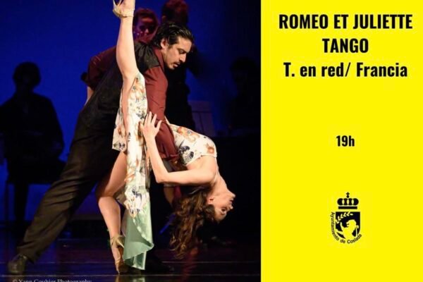 El Teatro Municipal de Coslada acoge este próximo sábado, 27 de diciembre, a las 19.00 horas, el espectáculo Roméo et Juliette Tango, una propuesta de la compañía T. en Red (Francia) que reinterpreta el célebre texto de William Shakespeare desde el lenguaje del tango, la danza contemporánea y la música en directo.